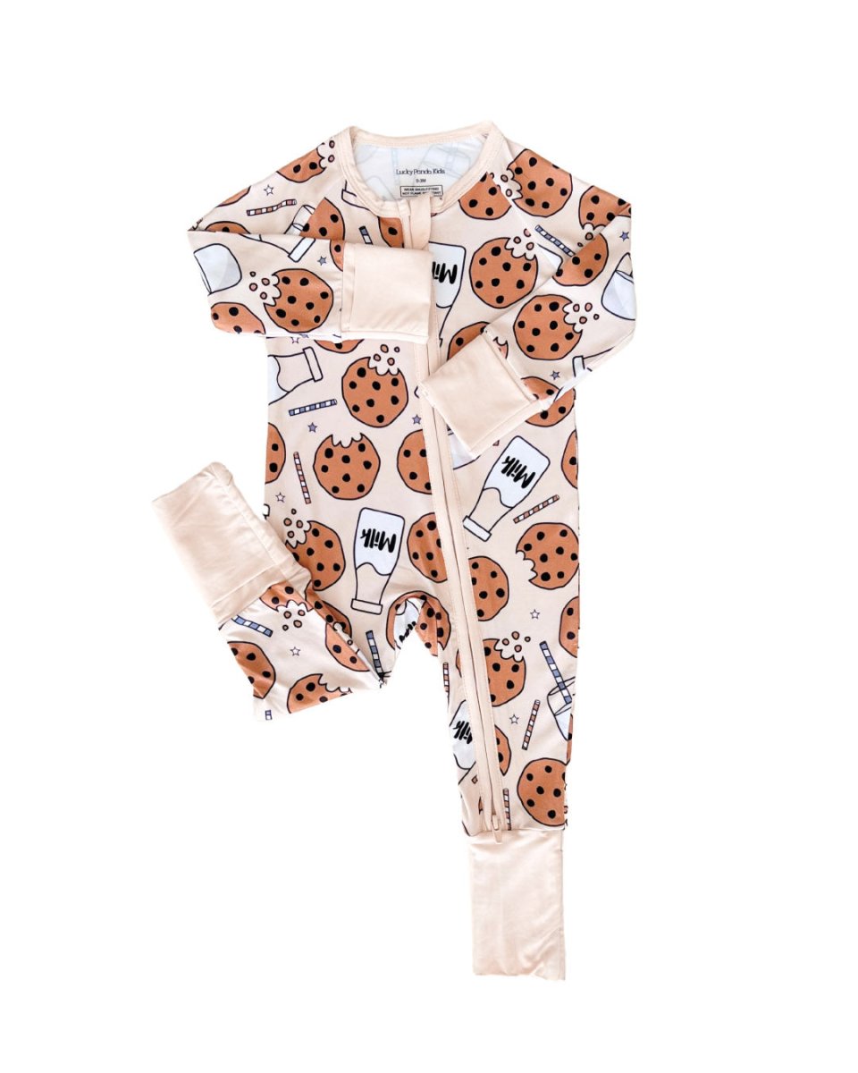 Bamboo Zip Romper | Milk & Cookies - LITTLE RAD THINGS