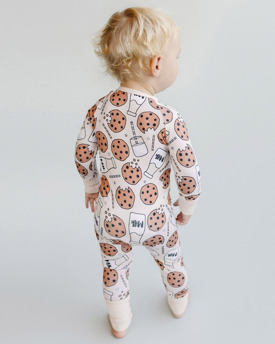 Bamboo Zip Romper | Milk & Cookies - LITTLE RAD THINGS
