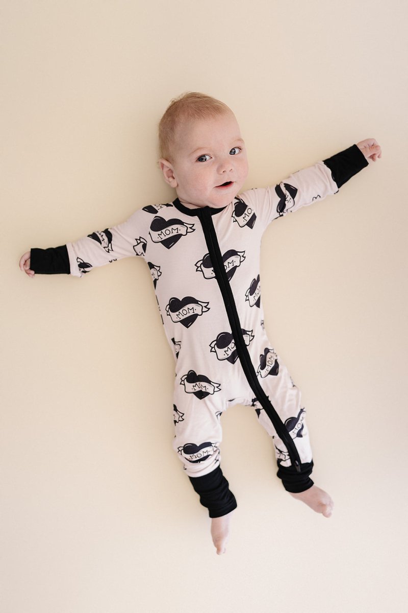 Bamboo Zip Romper | Mom Tattoo - LITTLE RAD THINGS