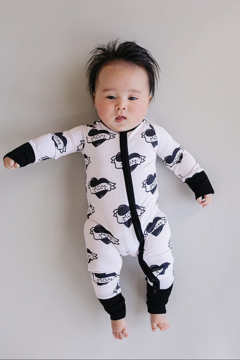 Bamboo Zip Romper | Mom Tattoo - LITTLE RAD THINGS