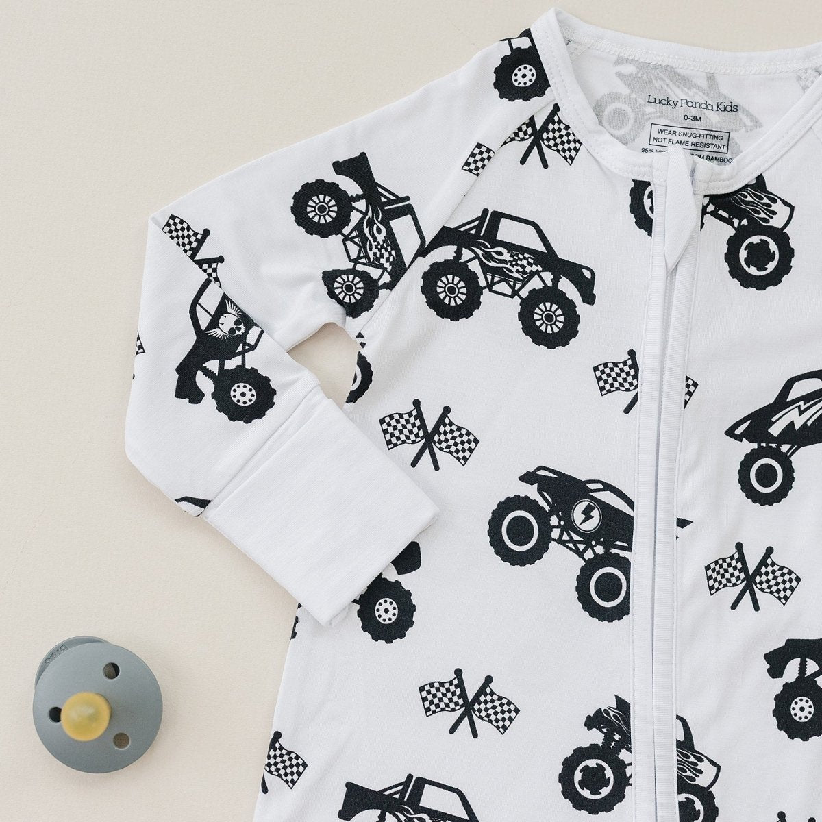Bamboo Zip Romper | Monster Blaze - LITTLE RAD THINGS