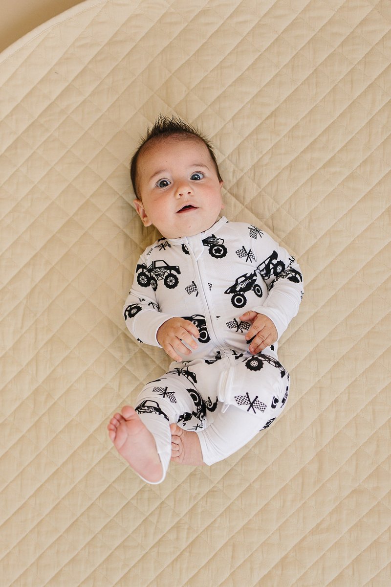 Bamboo Zip Romper | Monster Blaze - LITTLE RAD THINGS