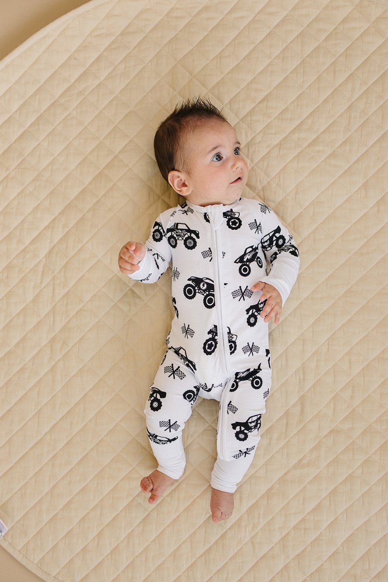 Bamboo Zip Romper | Monster Blaze - LITTLE RAD THINGS