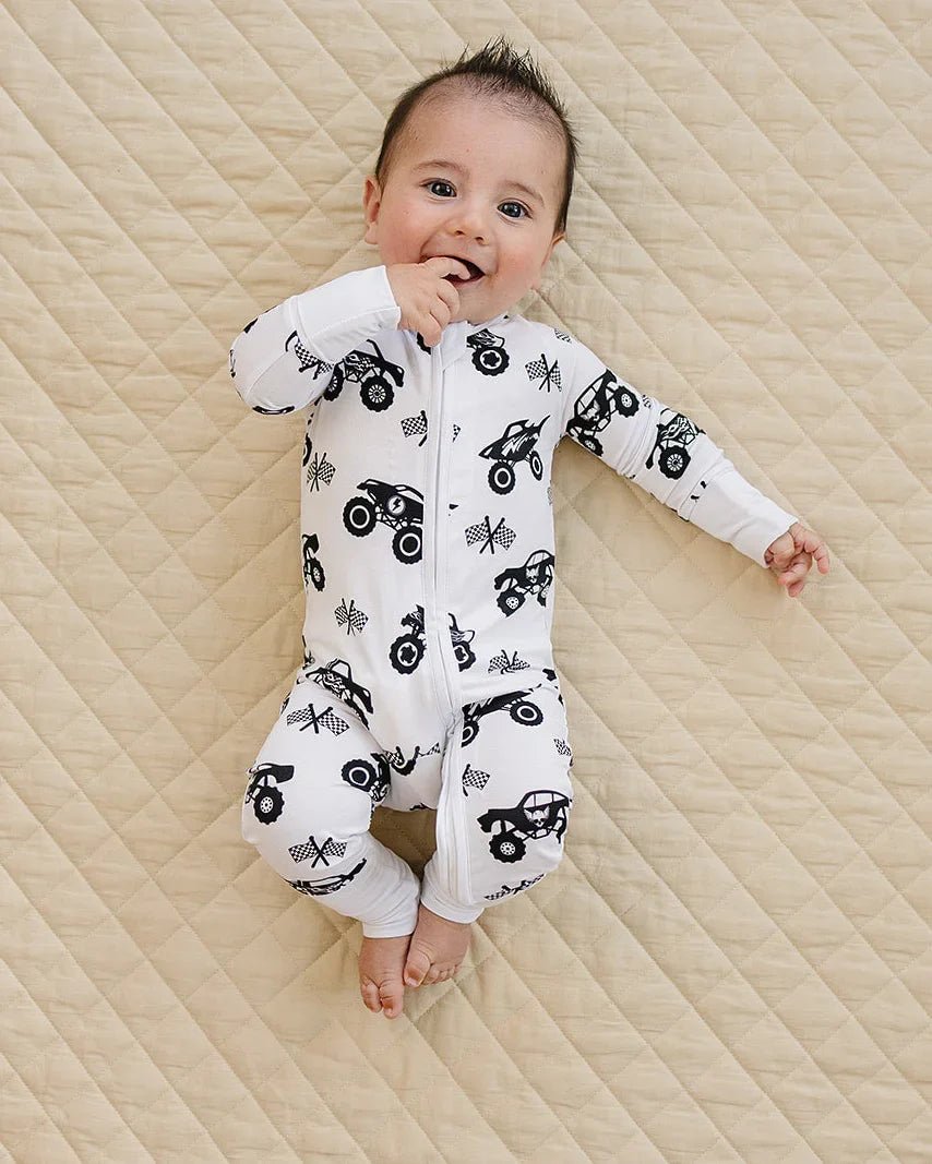 Bamboo Zip Romper | Monster Blaze - LITTLE RAD THINGS