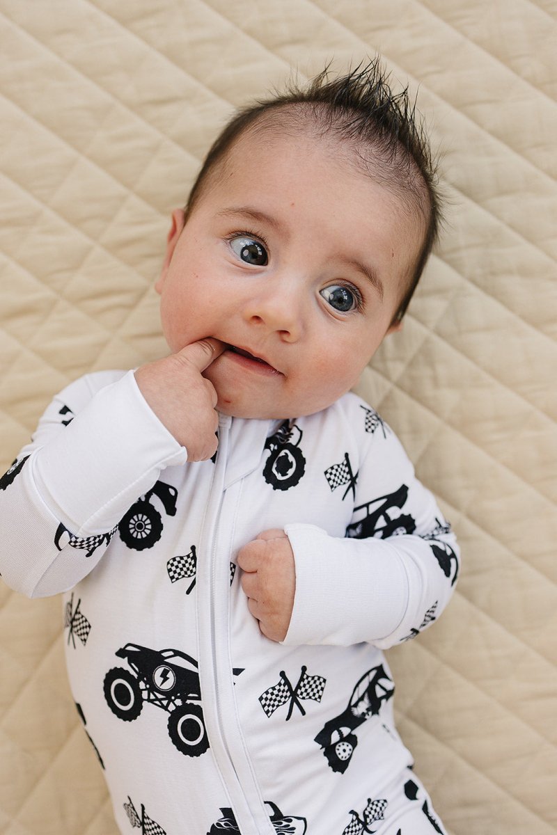 Bamboo Zip Romper | Monster Blaze - LITTLE RAD THINGS
