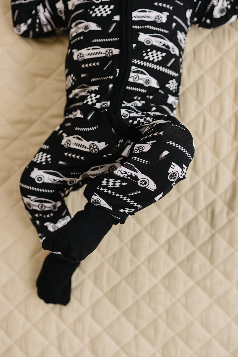 Bamboo Zip Romper | Race Cars - LITTLE RAD THINGS