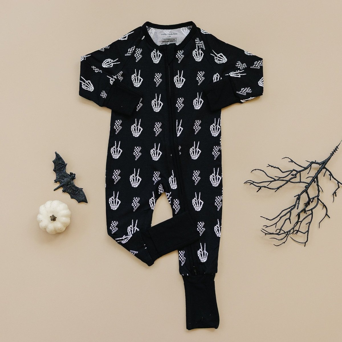 Bamboo Zip Romper | Skelly Vibes - LITTLE RAD THINGS