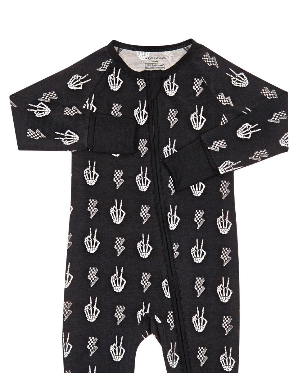 Bamboo Zip Romper | Skelly Vibes - LITTLE RAD THINGS