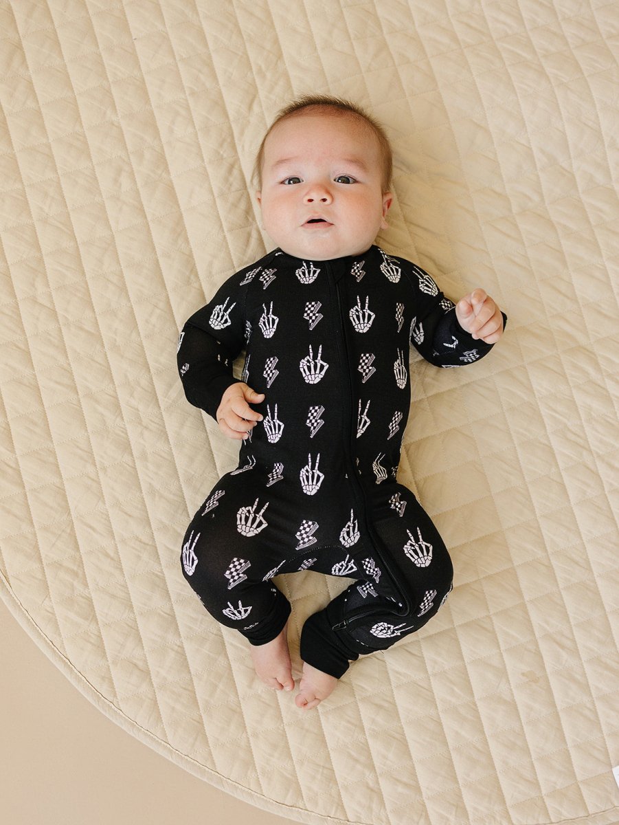 Bamboo Zip Romper | Skelly Vibes - LITTLE RAD THINGS