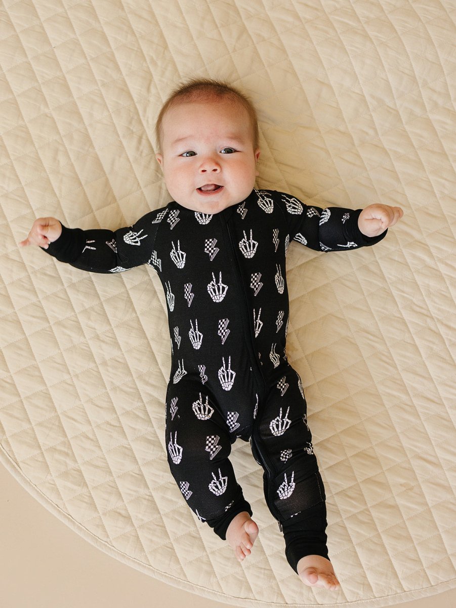Bamboo Zip Romper | Skelly Vibes - LITTLE RAD THINGS