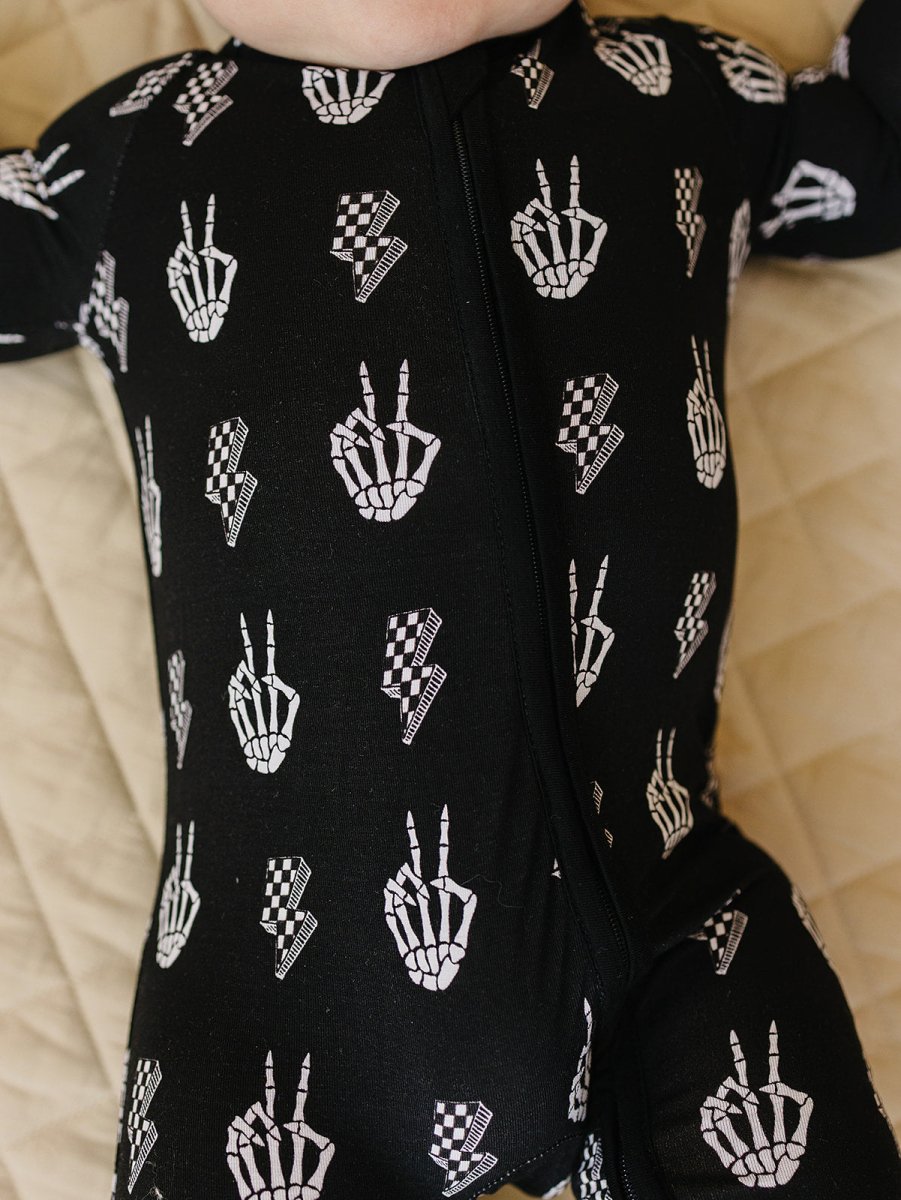 Bamboo Zip Romper | Skelly Vibes - LITTLE RAD THINGS