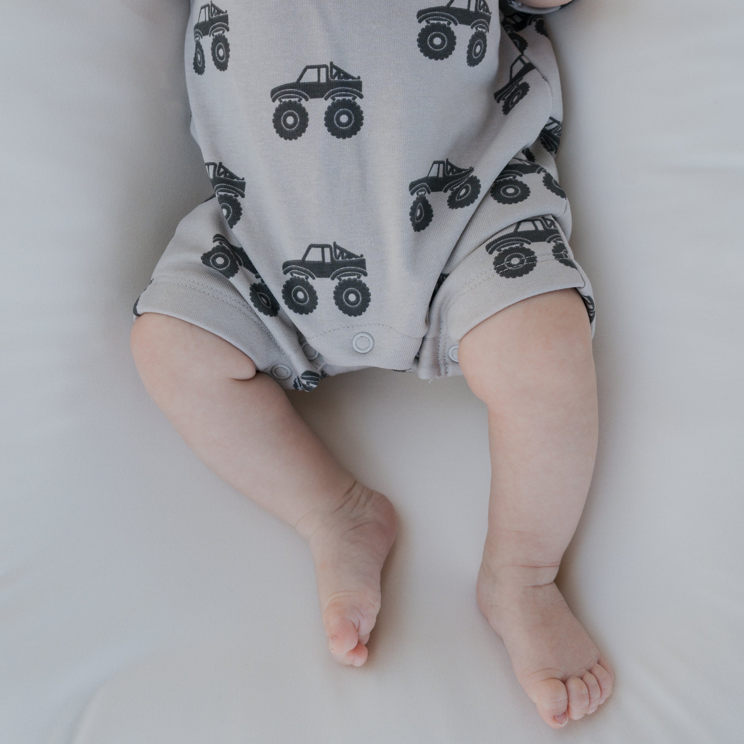 French Terry Romper | Monster Truck