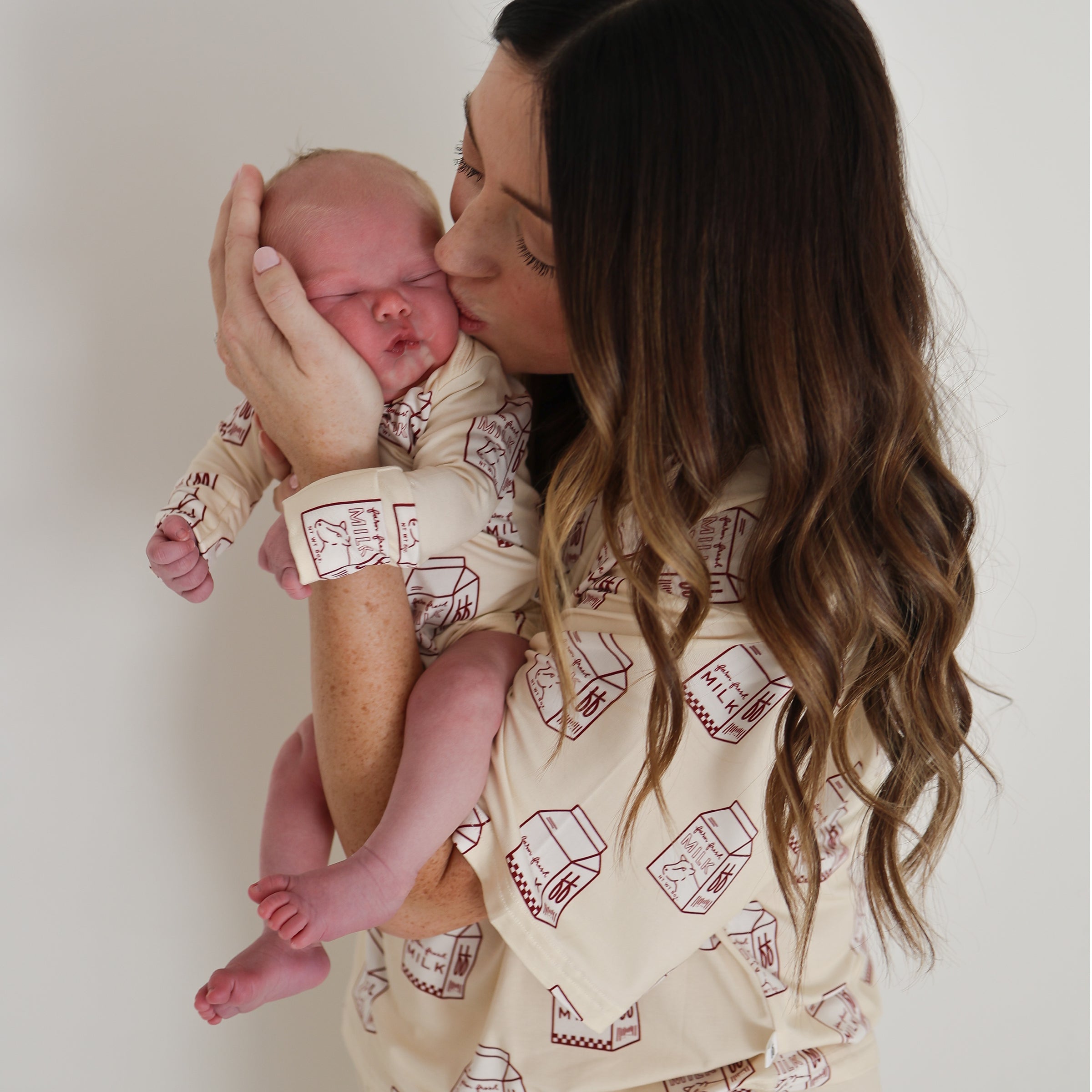 Long Sleeve Bamboo Snapsuit | Milk