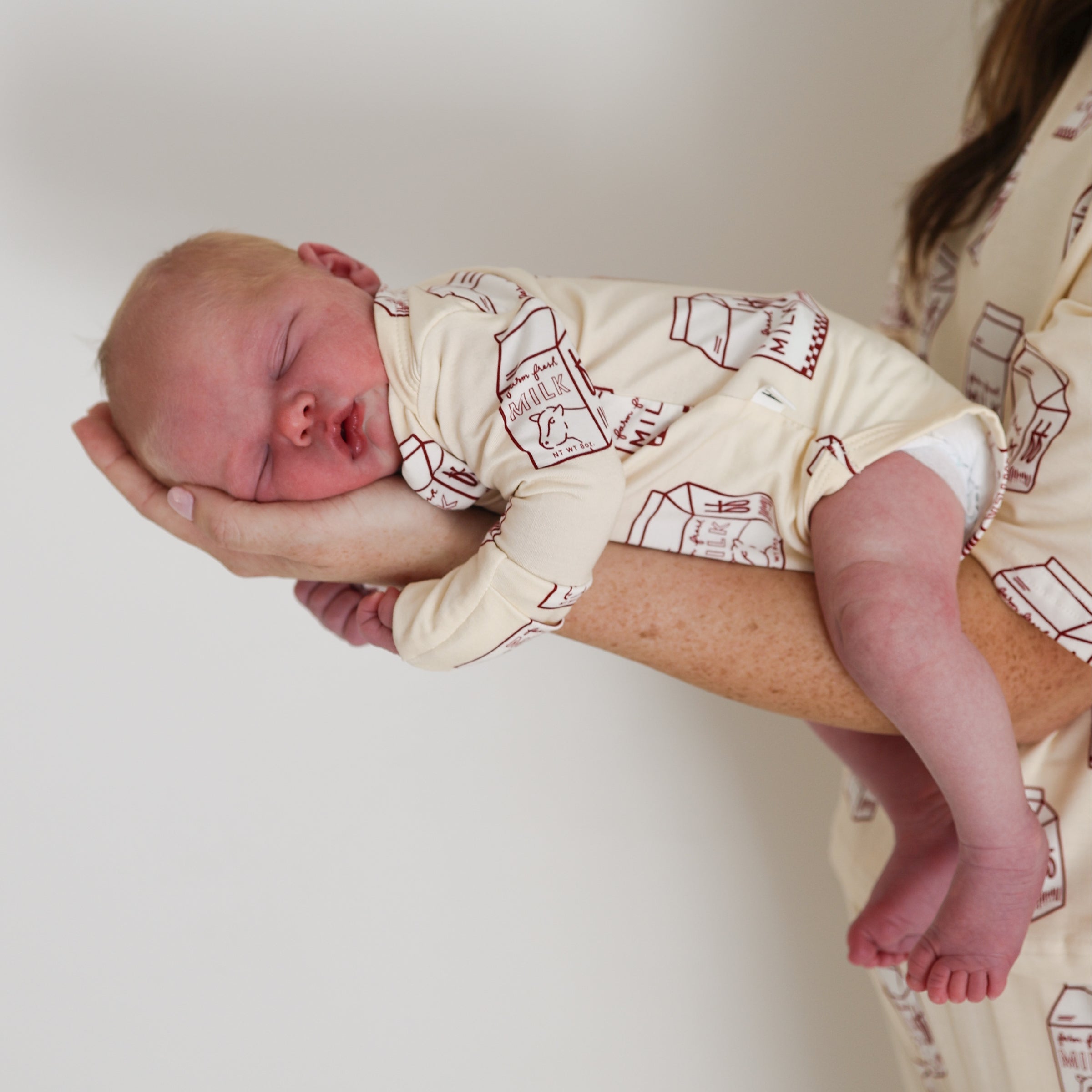 Long Sleeve Bamboo Snapsuit | Milk