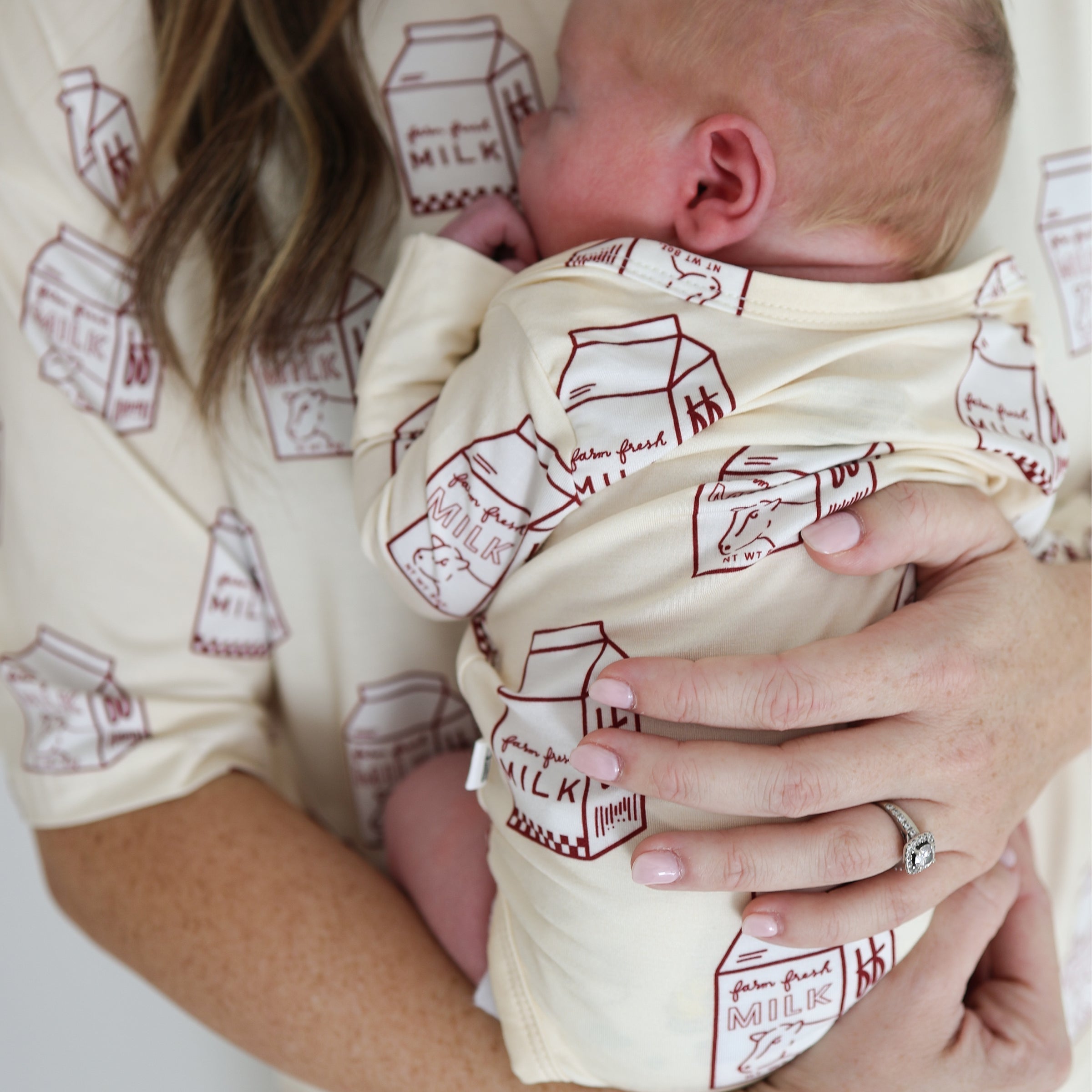 Long Sleeve Bamboo Snapsuit | Milk
