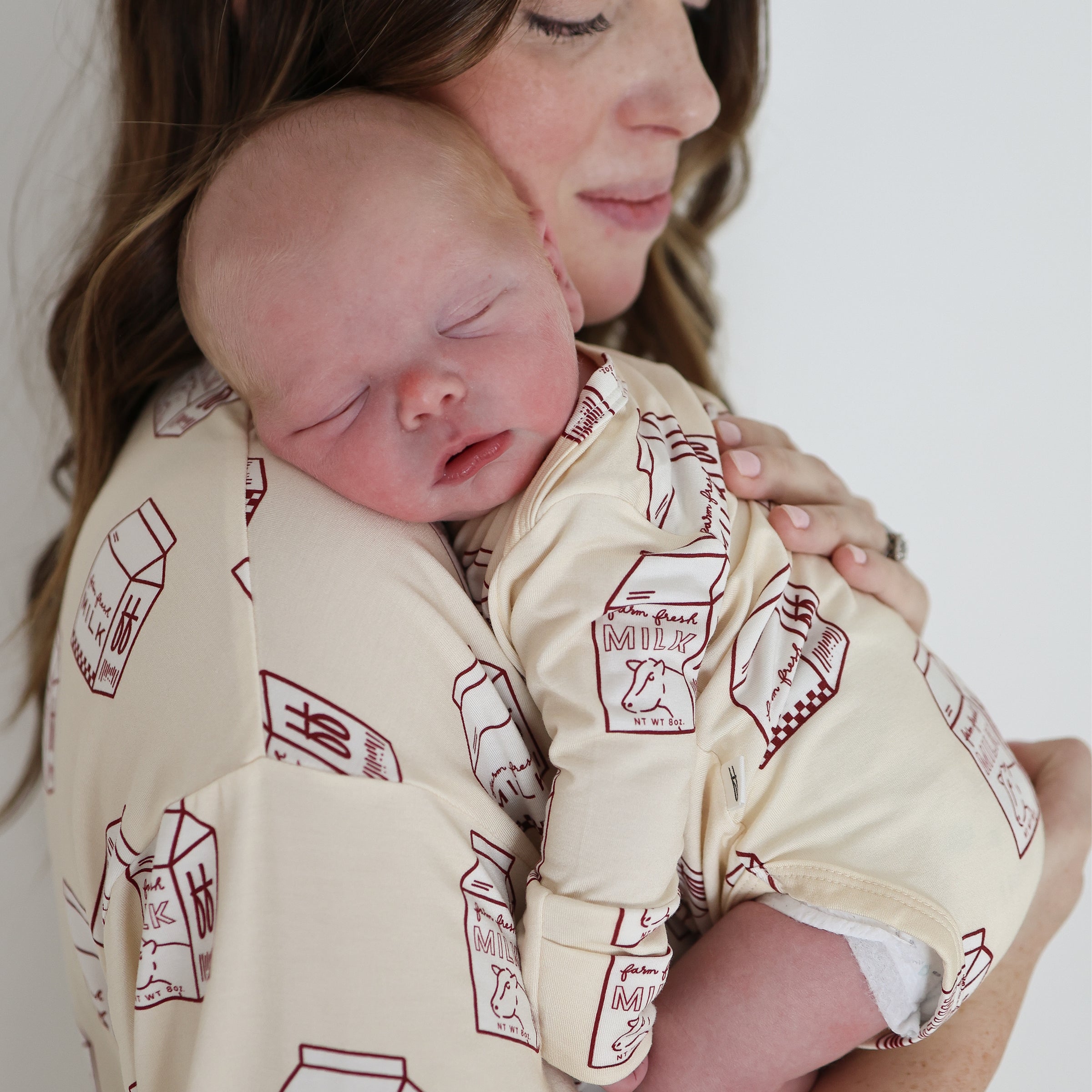 Long Sleeve Bamboo Snapsuit | Milk