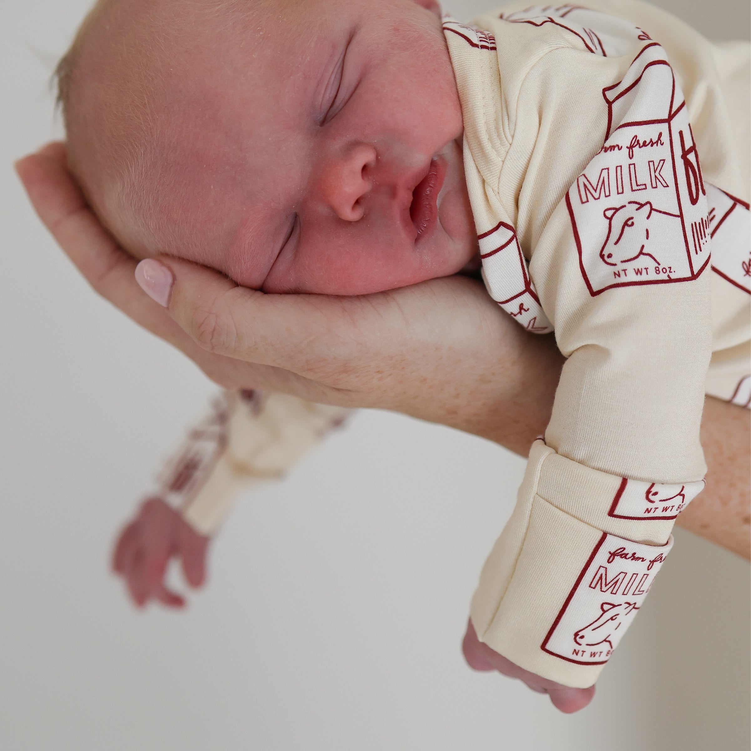 Long Sleeve Bamboo Snapsuit | Milk