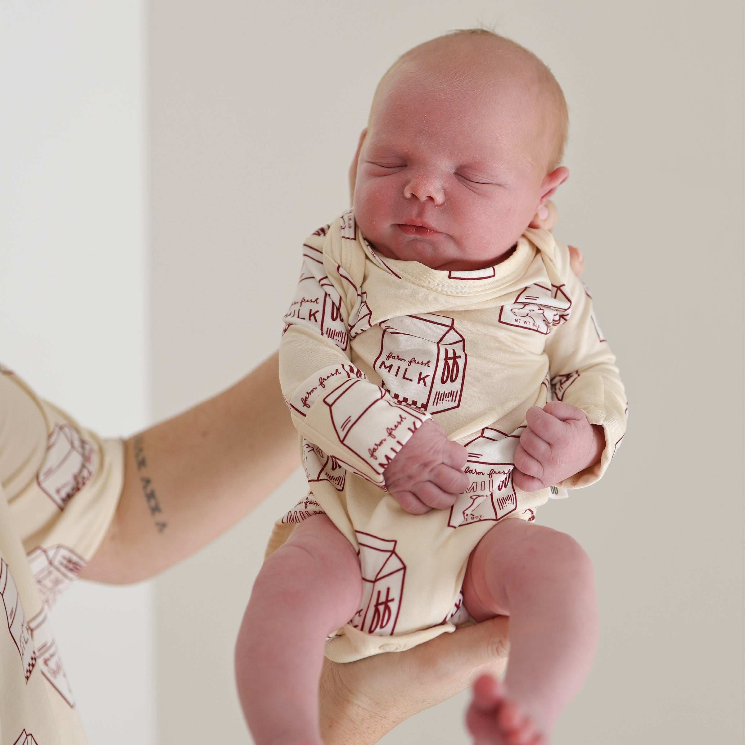Long Sleeve Bamboo Snapsuit | Milk