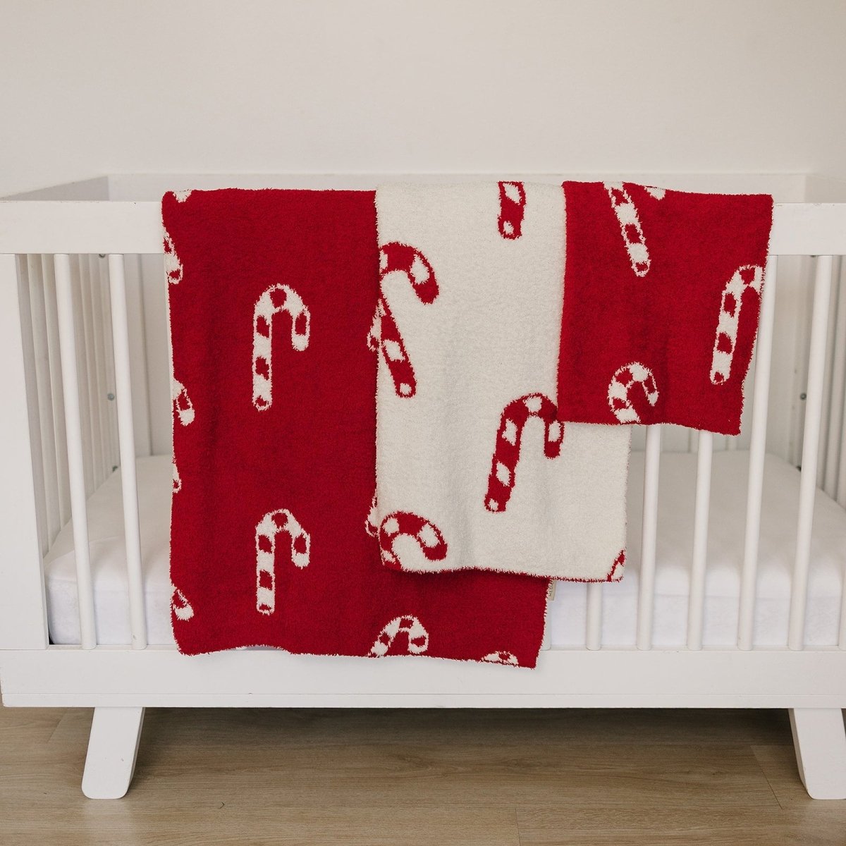 Candy Cane Plush Blanket - LITTLE RAD THINGS