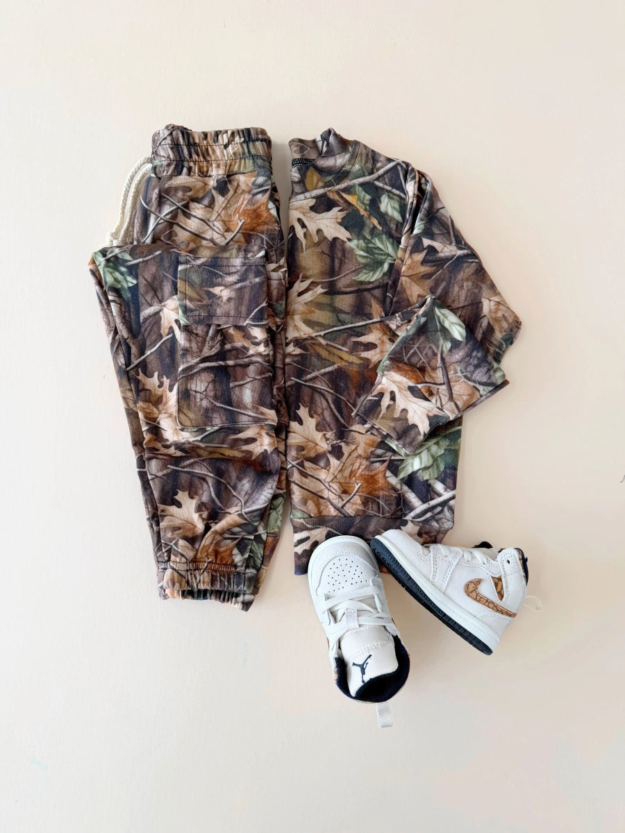 Cargo Jogger Set | Brown Camo - LITTLE RAD THINGS
