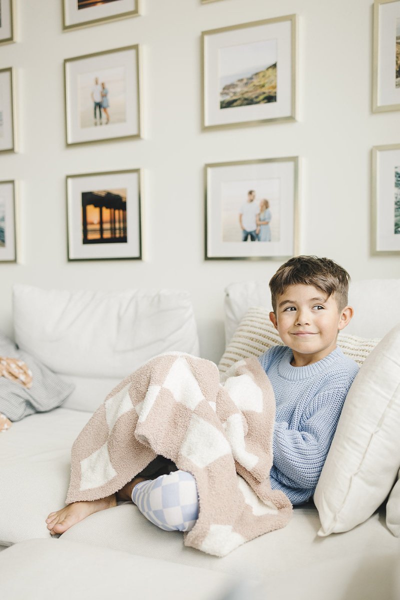 Checkered Plush Blanket | Latte - LITTLE RAD THINGS