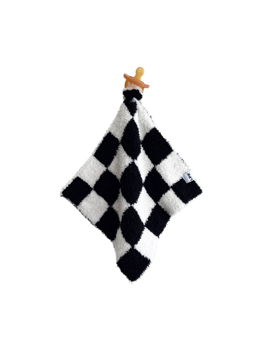 Checkered Plush Lovey | Black - LITTLE RAD THINGS