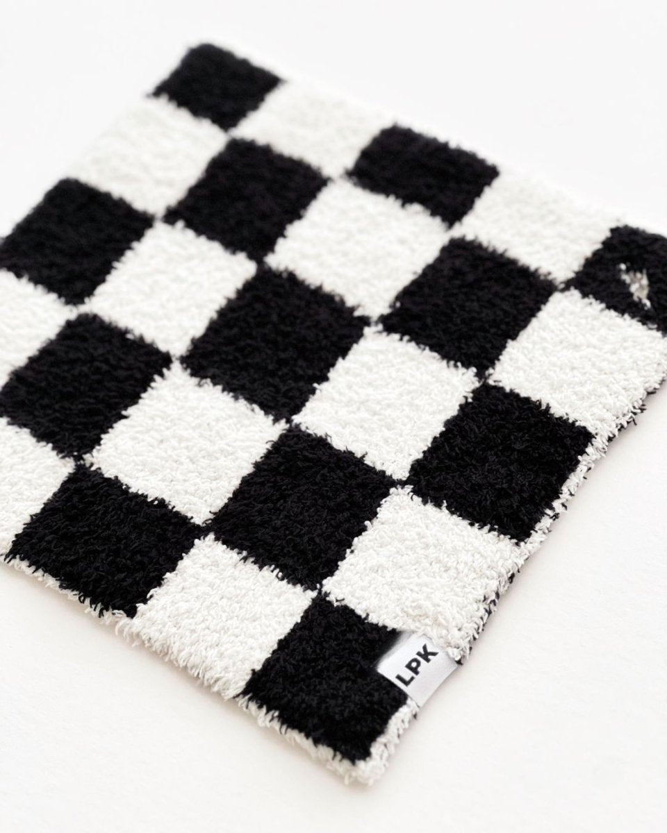 Checkered Plush Lovey | Black - LITTLE RAD THINGS
