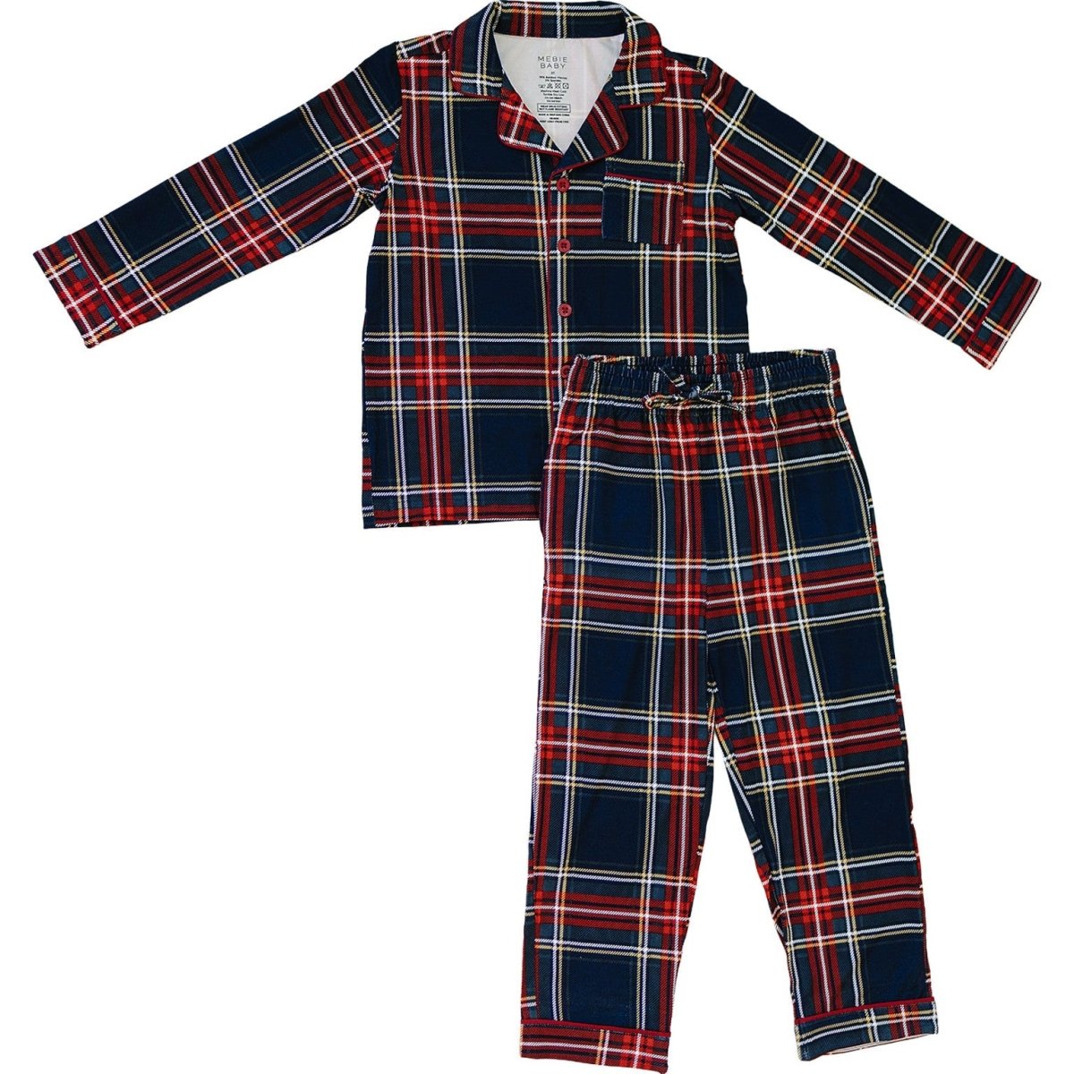 Christmas Plaid Collared Pajama Set - LITTLE RAD THINGS