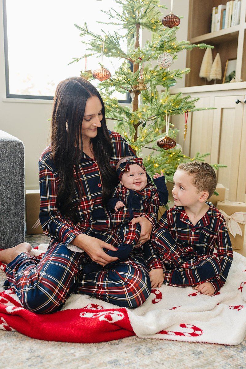 Christmas Plaid Collared Pajama Set - LITTLE RAD THINGS