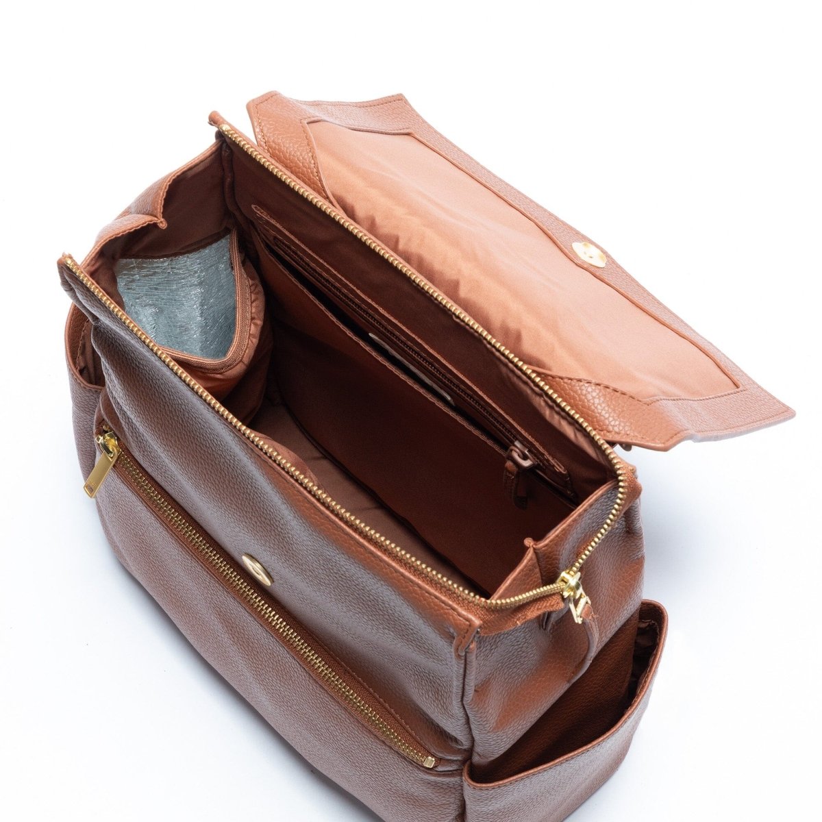 Cognac Mini Classic Diaper Bag II - LITTLE RAD THINGS