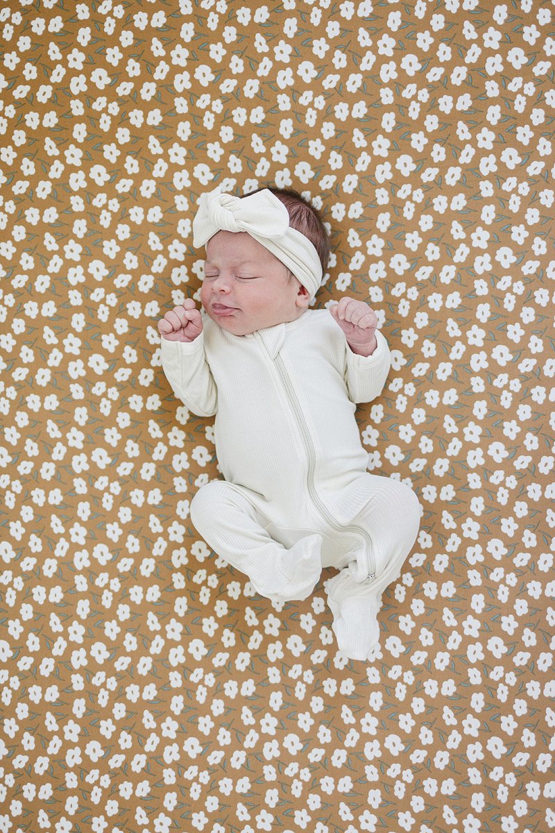 Cream Ribbed Bamboo Zipper - LITTLE RAD THINGS