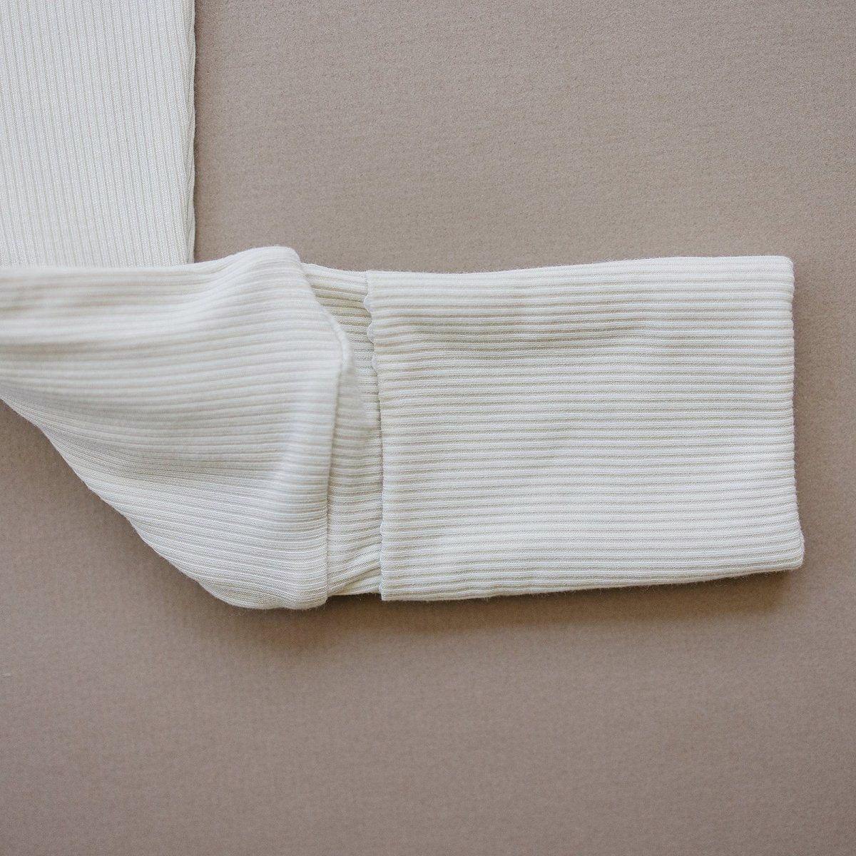 Cream Ribbed Bamboo Zipper - LITTLE RAD THINGS