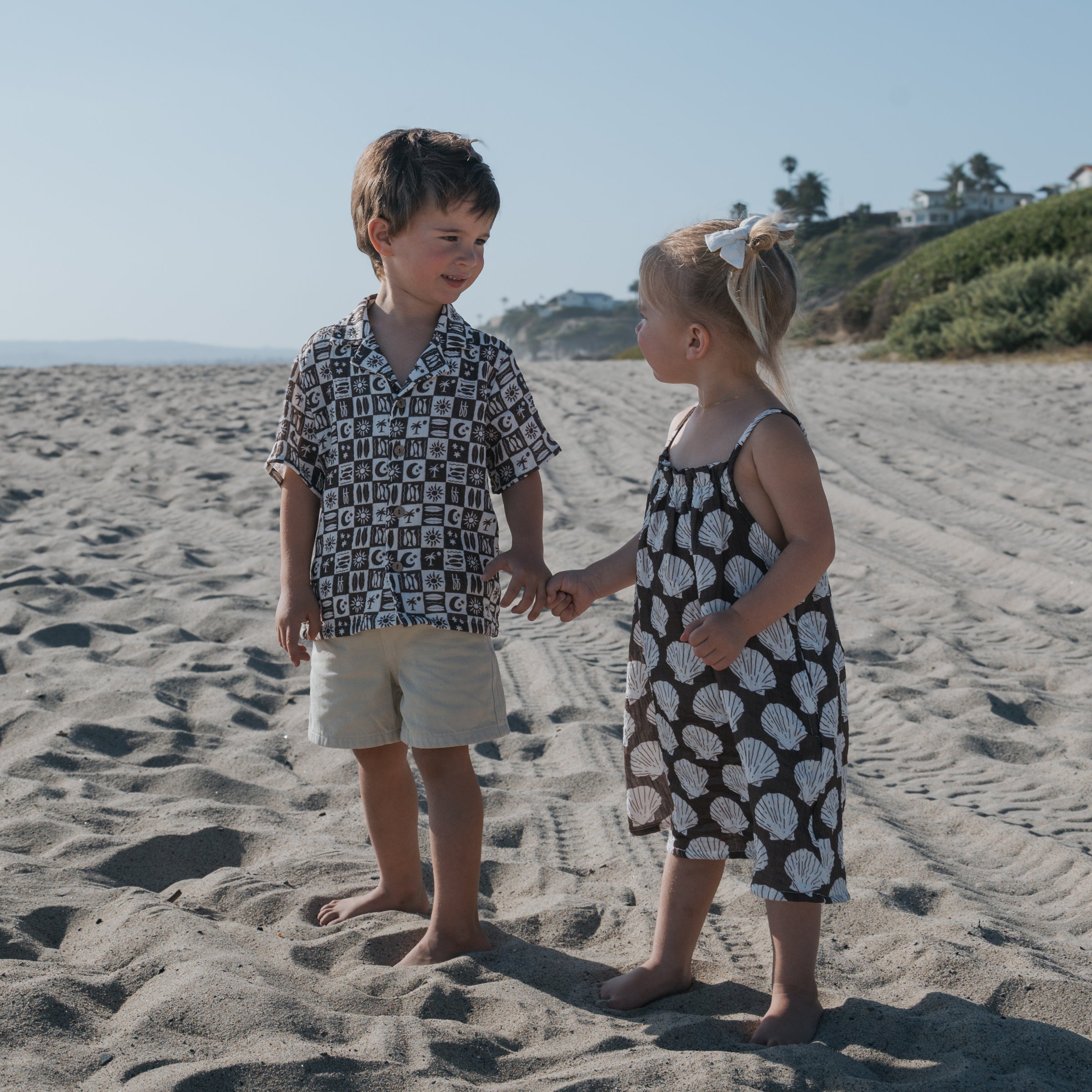 Short Sleeve Muslin Button Up | Summer Check