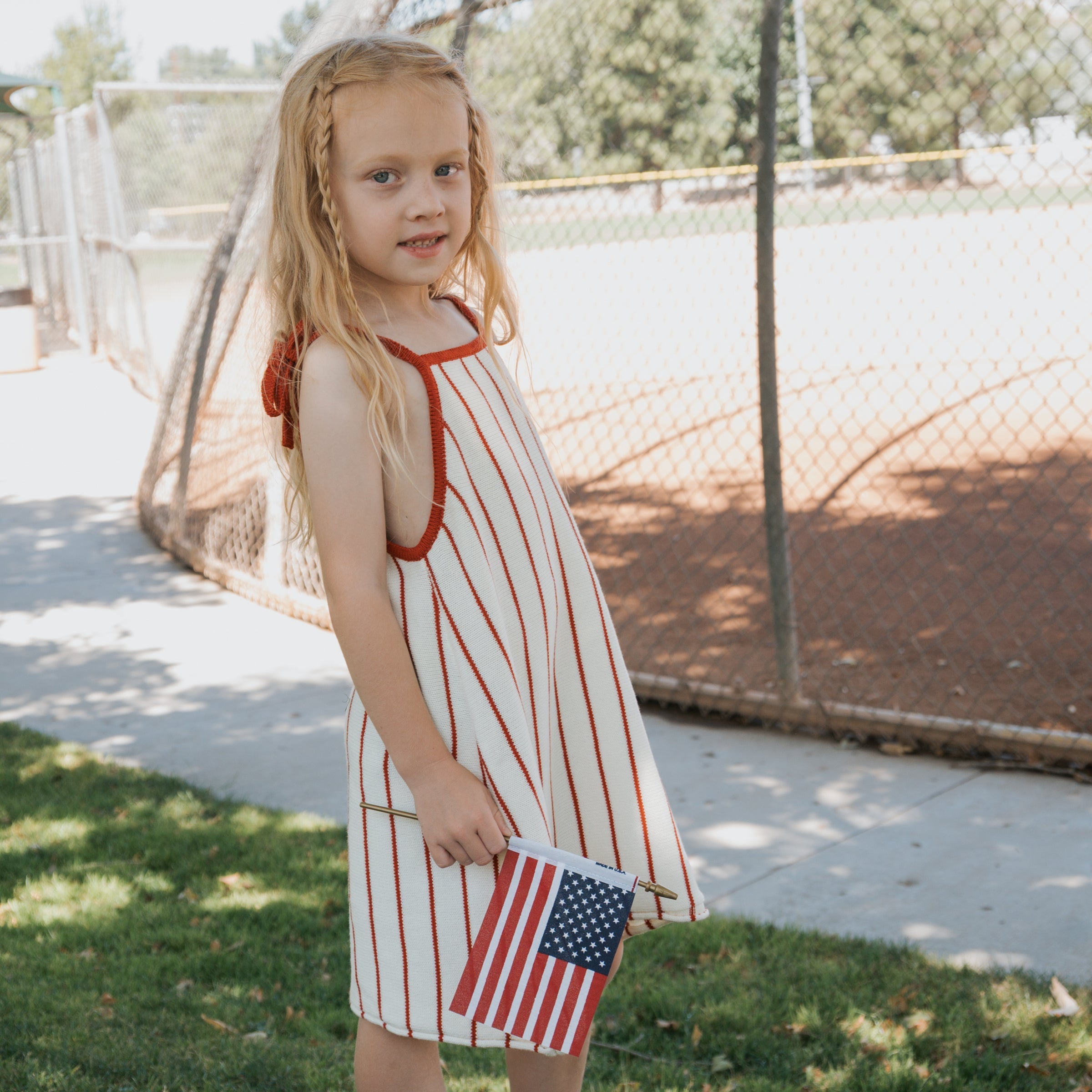 Knit Dress | Picnic Pinstripe
