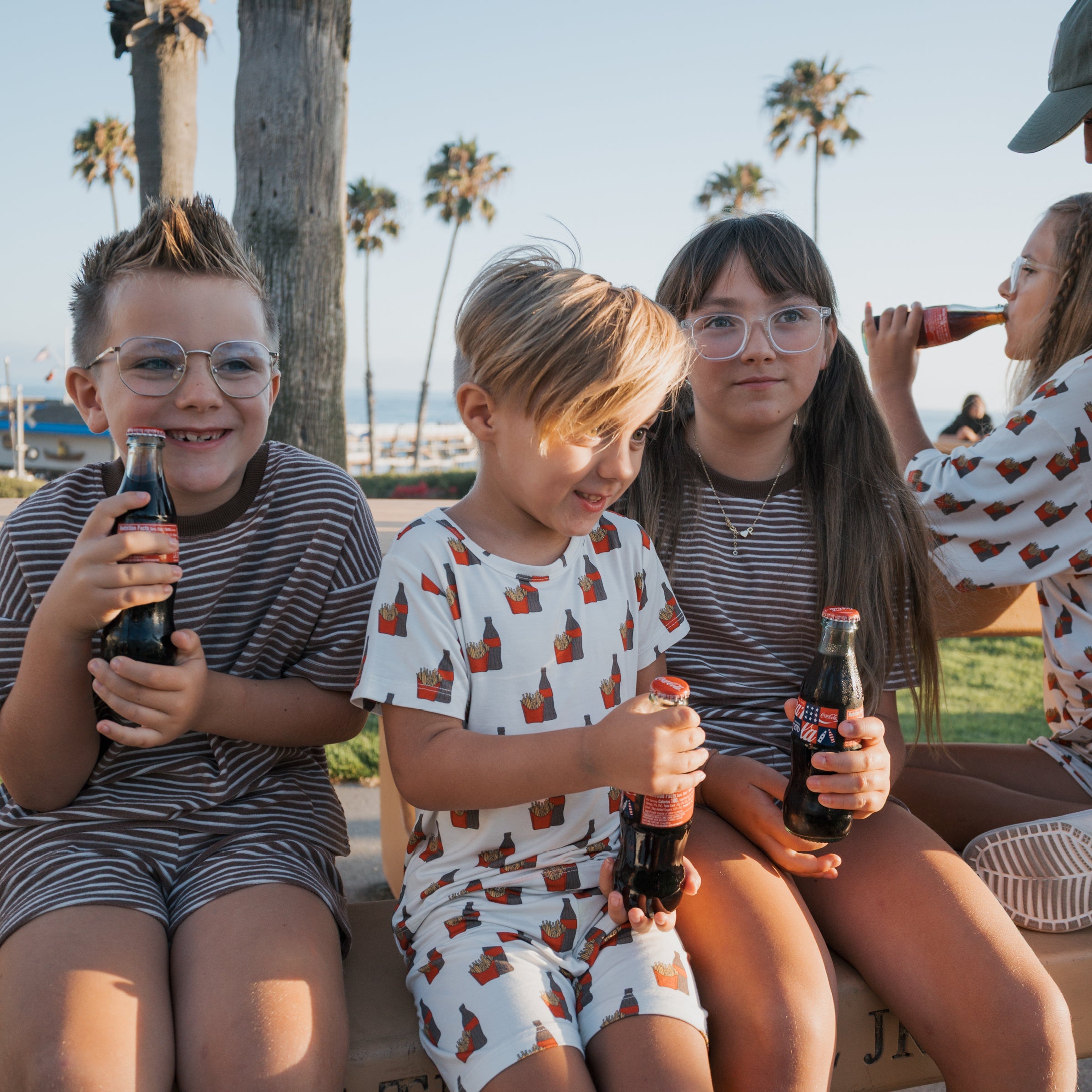 Child Terry Short Set | Cola Stripe
