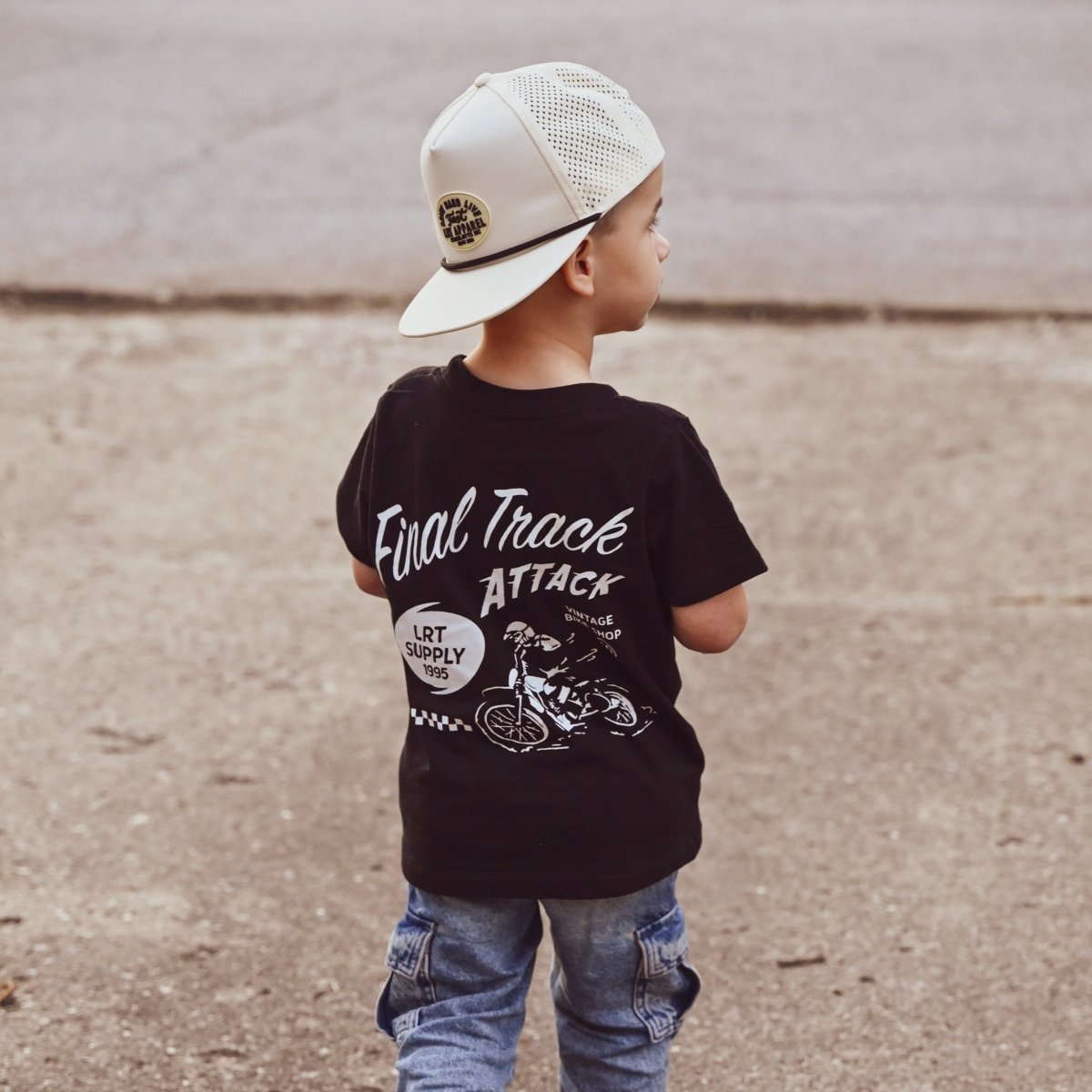 FINAL TRACK ATTACK TEE - BLACK - LITTLE RAD THINGS