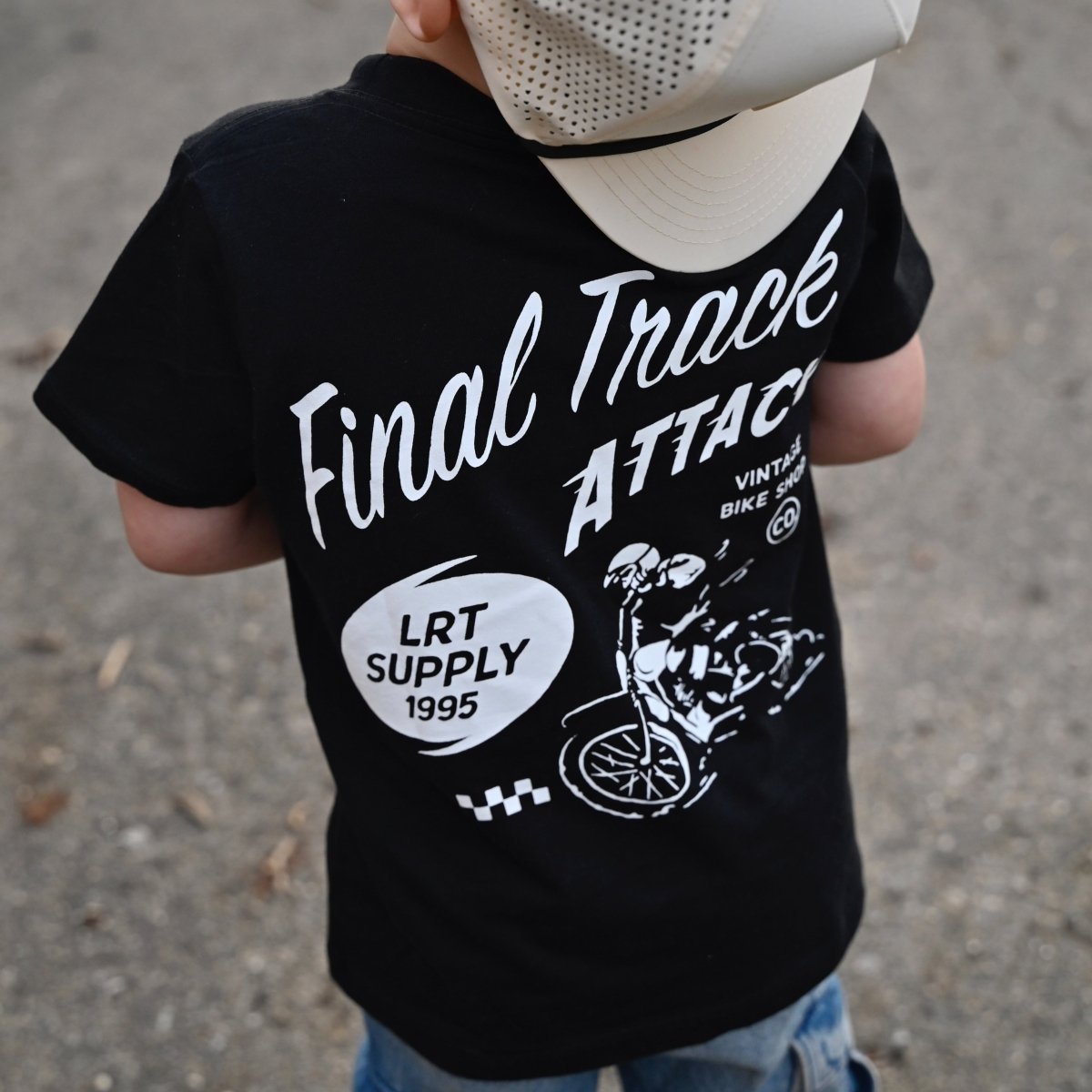 FINAL TRACK ATTACK TEE - BLACK - LITTLE RAD THINGS