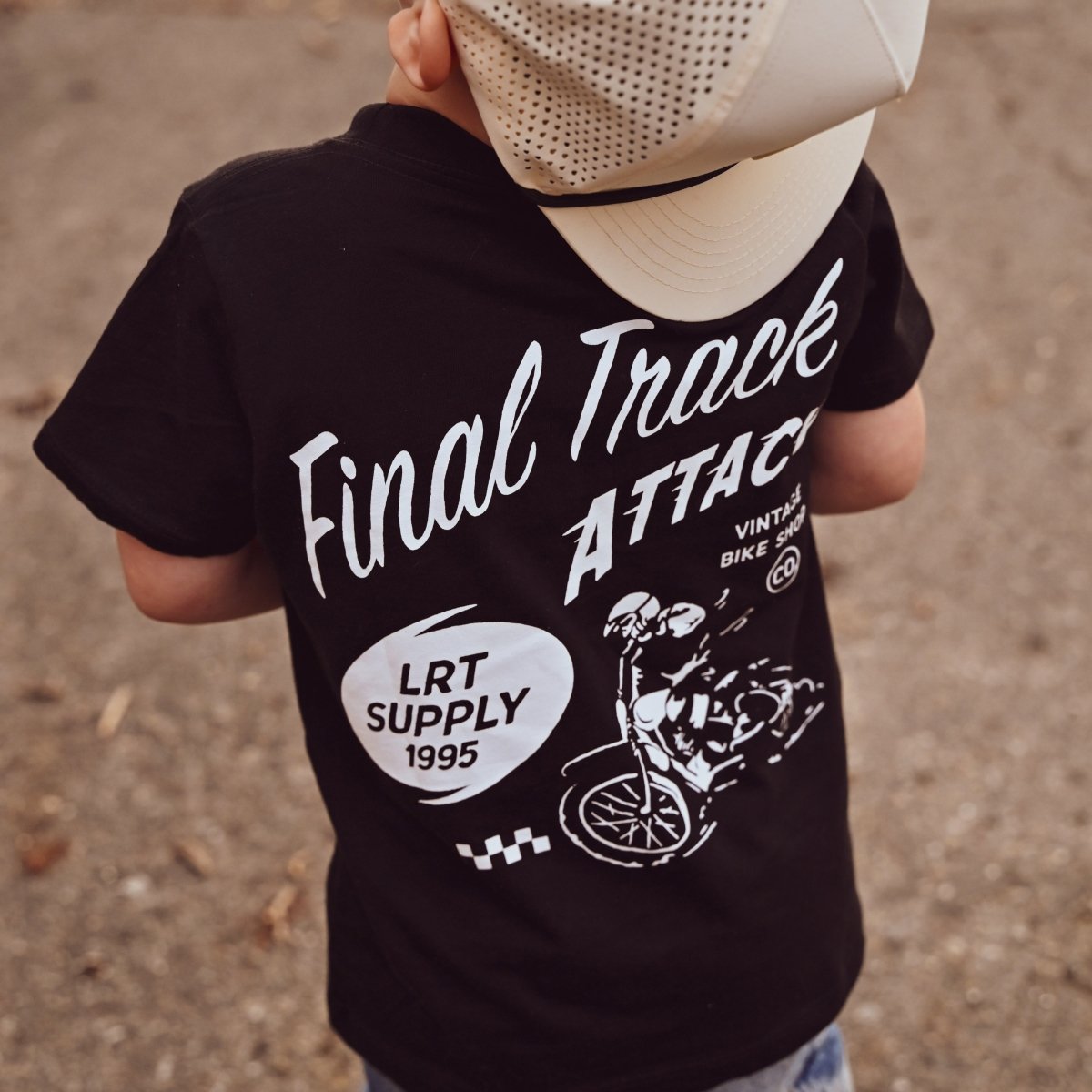 FINAL TRACK ATTACK TEE - BLACK - LITTLE RAD THINGS