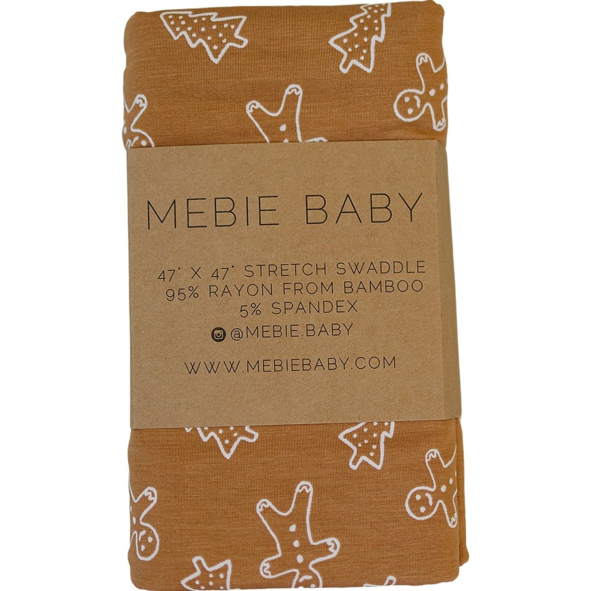 Gingerbread Bamboo Stretch Swaddle - LITTLE RAD THINGS