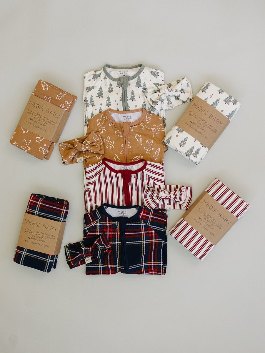 Gingerbread Bamboo Stretch Swaddle - LITTLE RAD THINGS