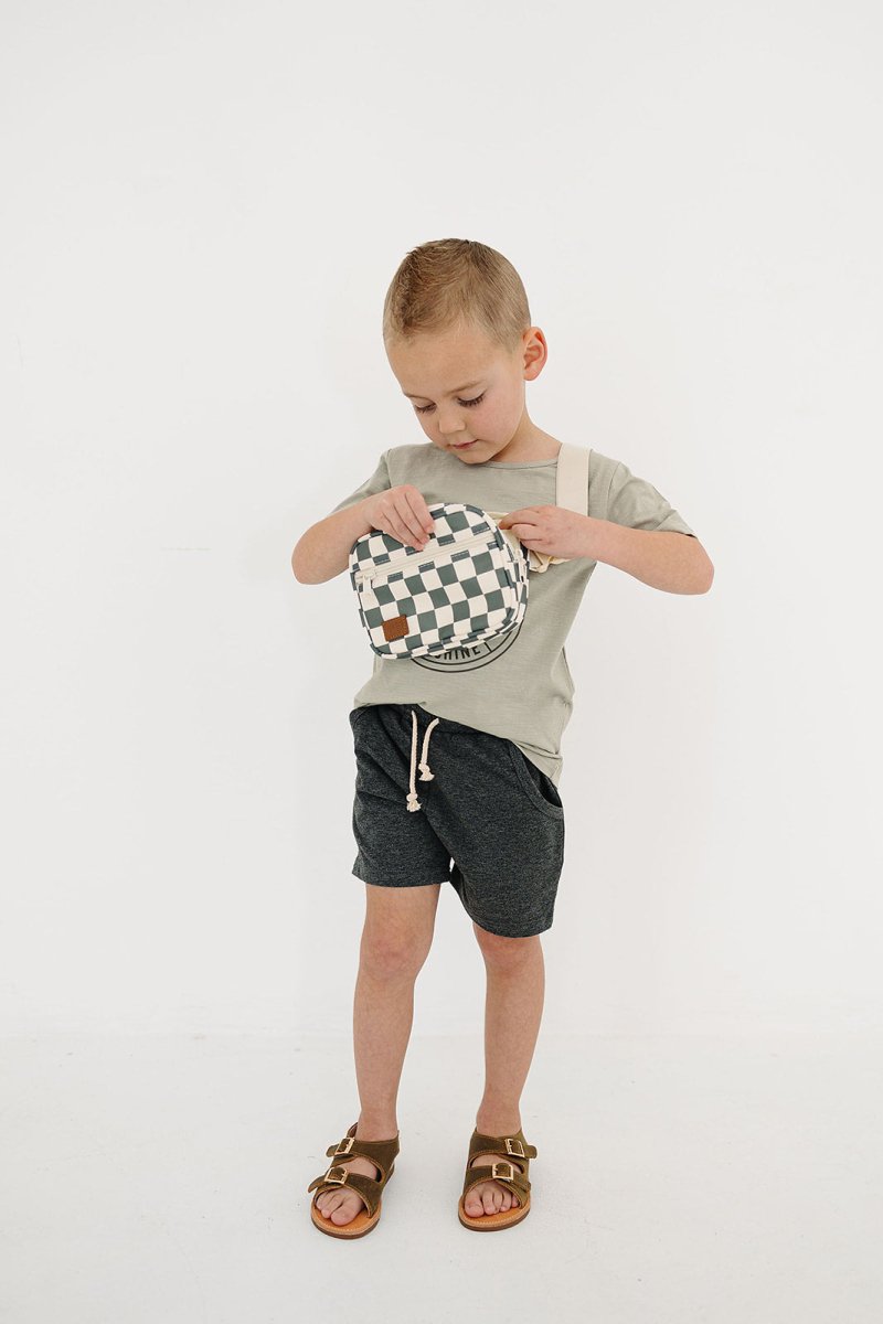 Green Checkered Mini Fanny Pack - LITTLE RAD THINGS