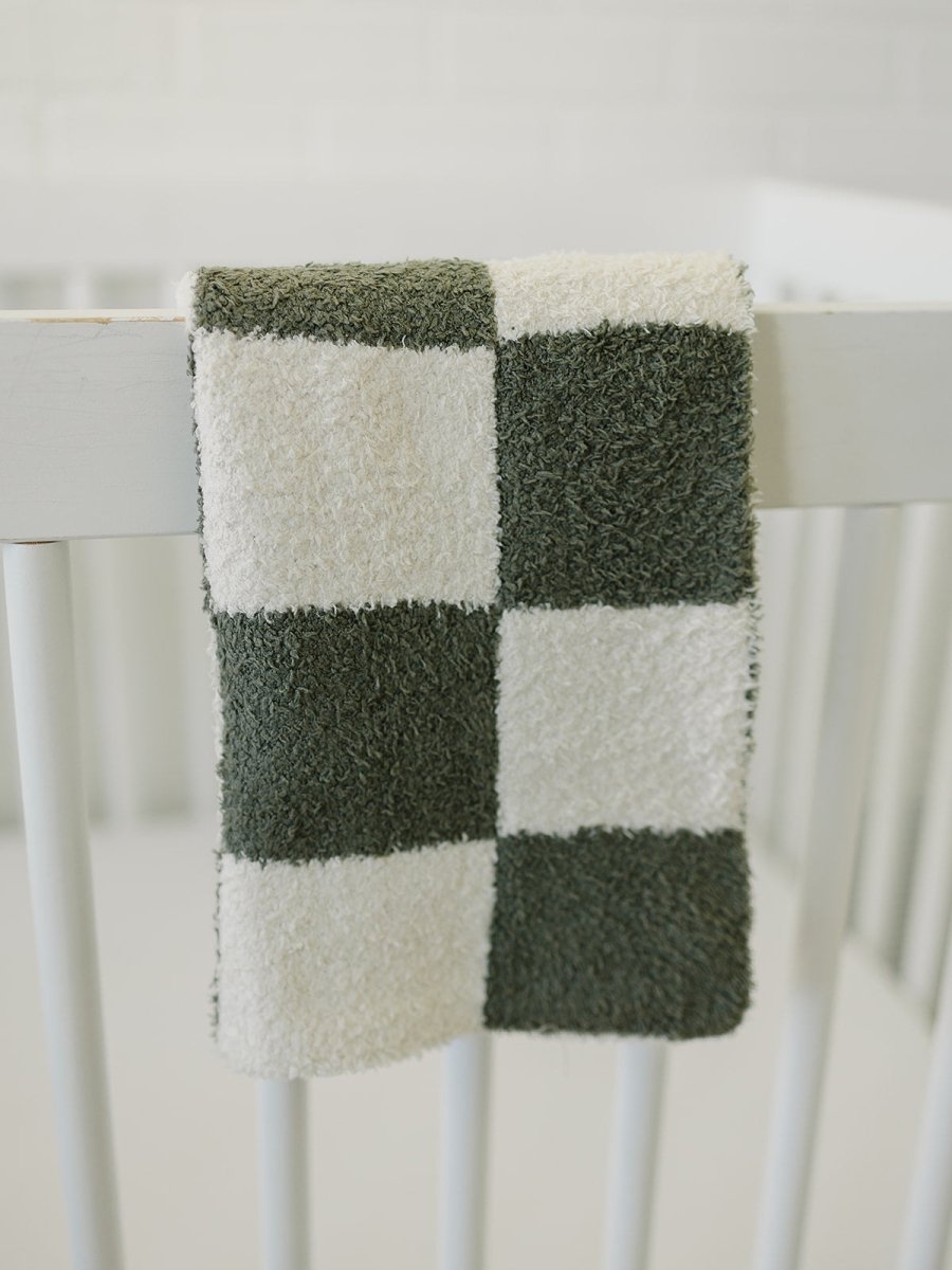 Green Checkered Plush Blanket - LITTLE RAD THINGS
