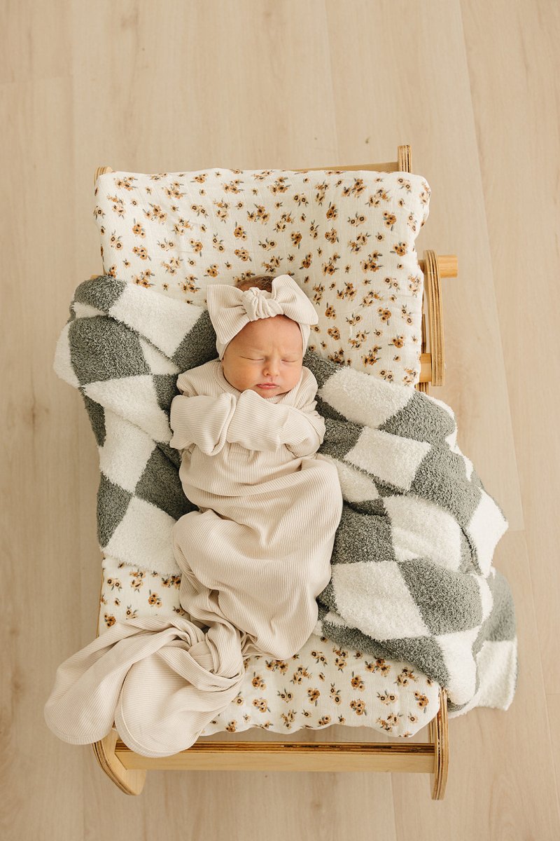 Green Checkered Plush Blanket - LITTLE RAD THINGS