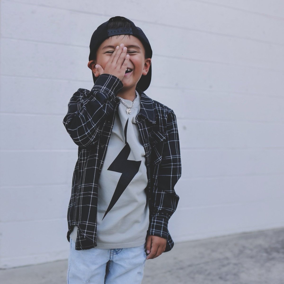 GREIGE ACID - WASH SPARK TEE - LITTLE RAD THINGS