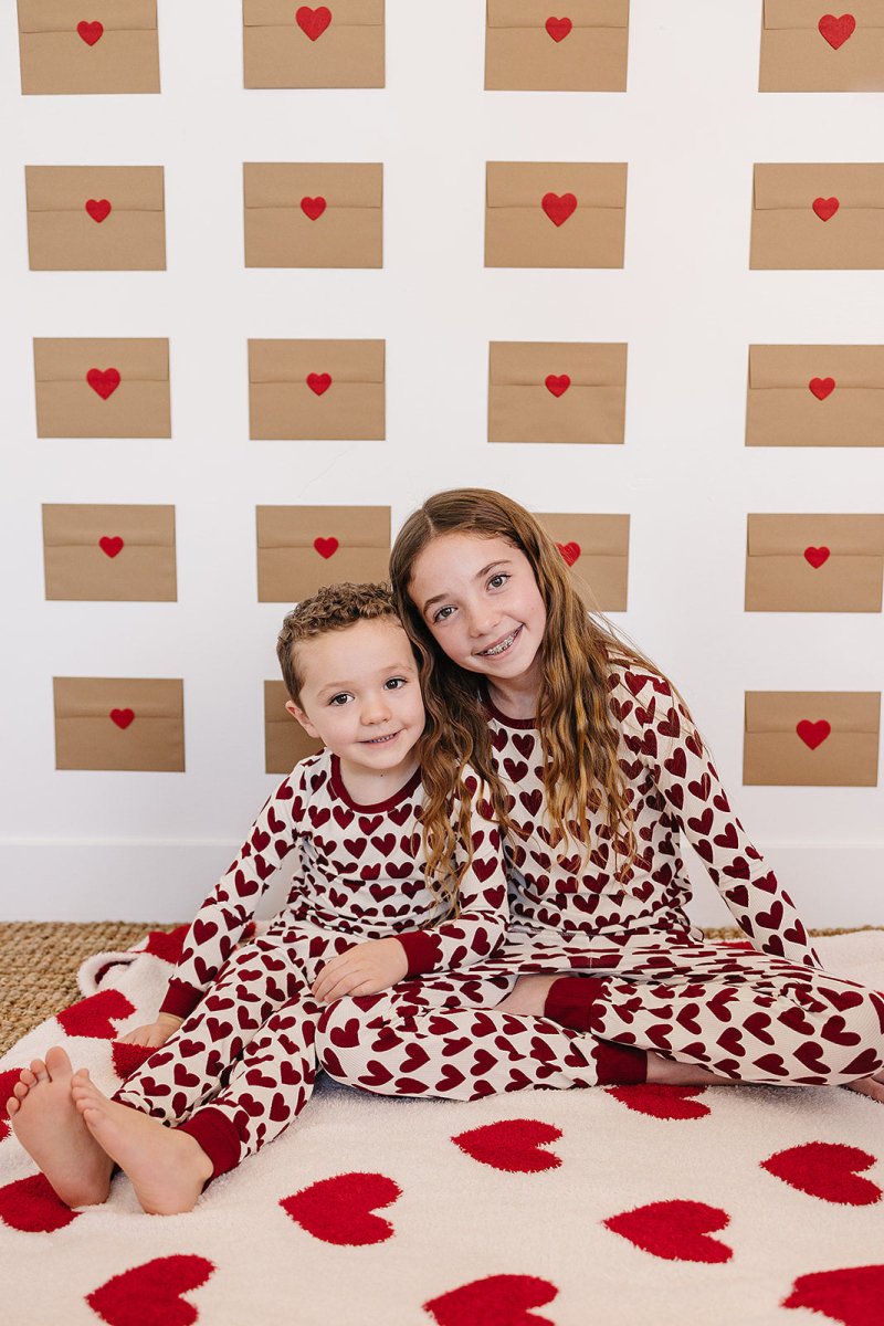 Hearts Ribbed Bamboo Cozy Set - LITTLE RAD THINGS