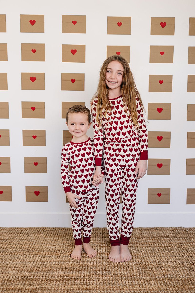 Hearts Ribbed Bamboo Cozy Set - LITTLE RAD THINGS