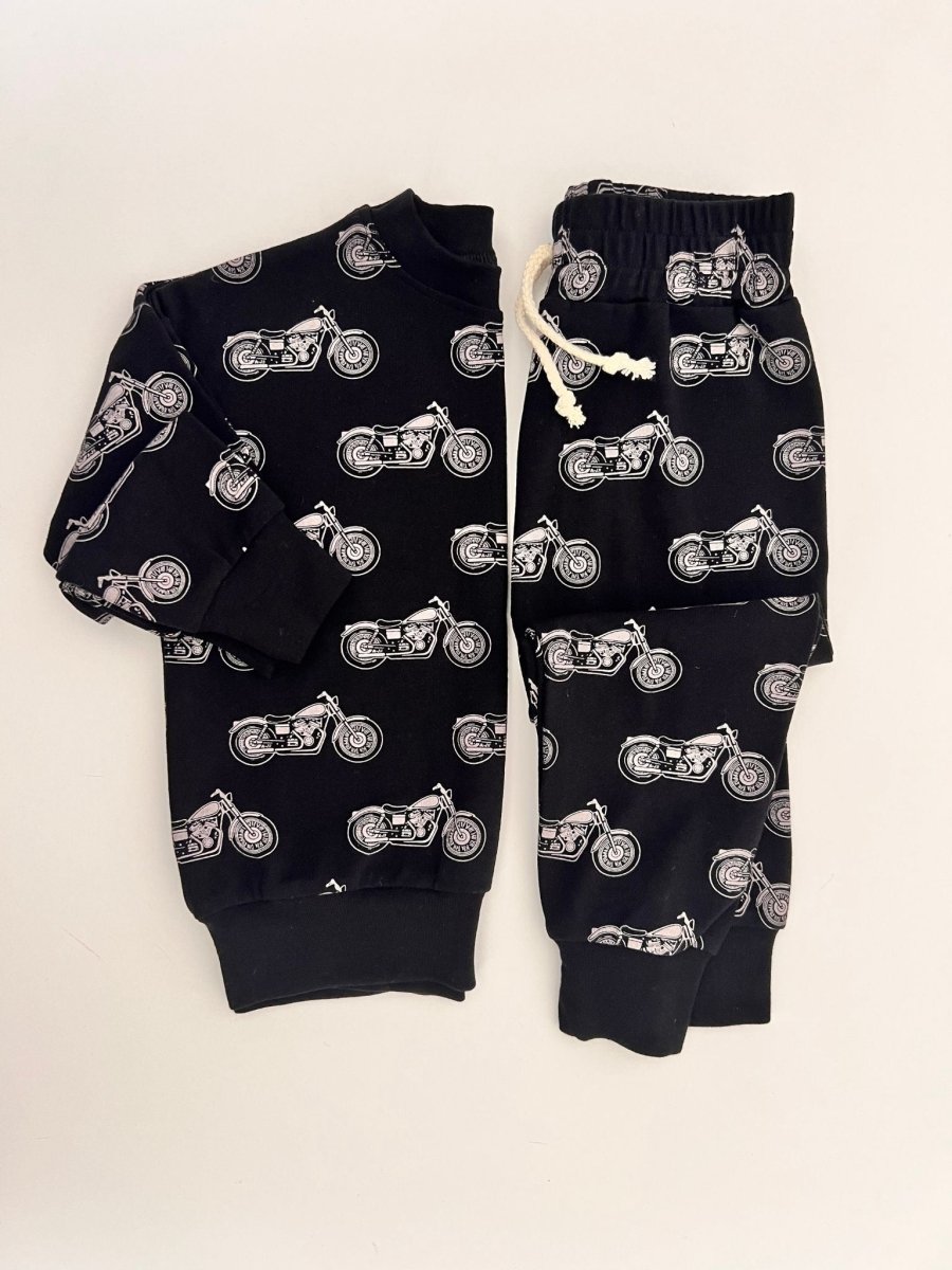 Jogger Set | Born to Ride Black - LITTLE RAD THINGS