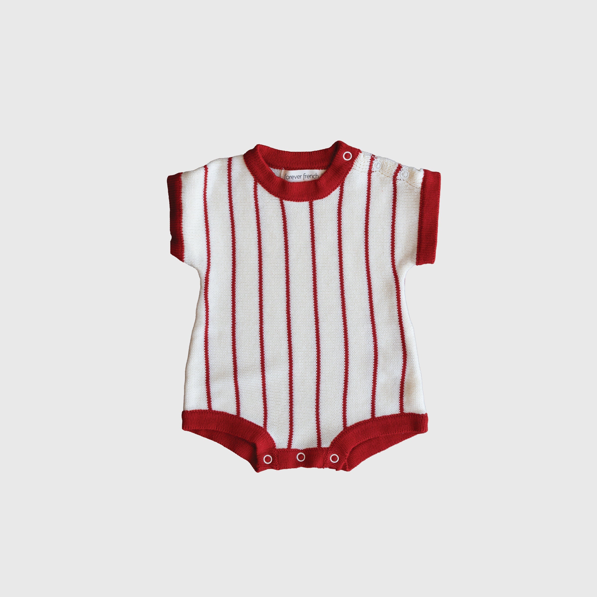 Knit Romper | Picnic Pinstripe