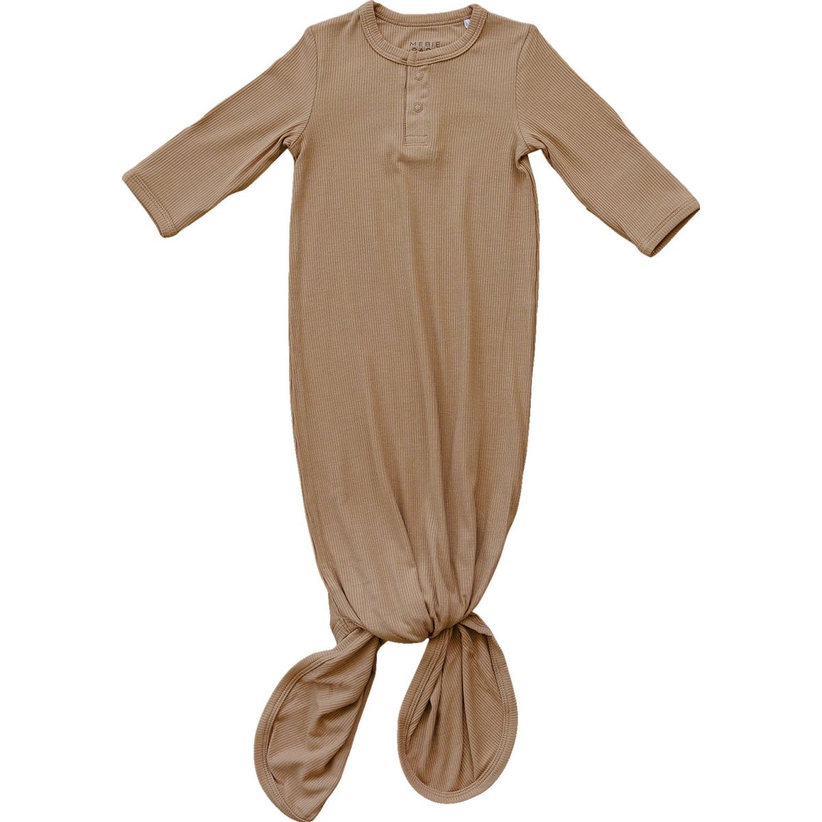 Latte Ribbed Bamboo Knot Gown - LITTLE RAD THINGS