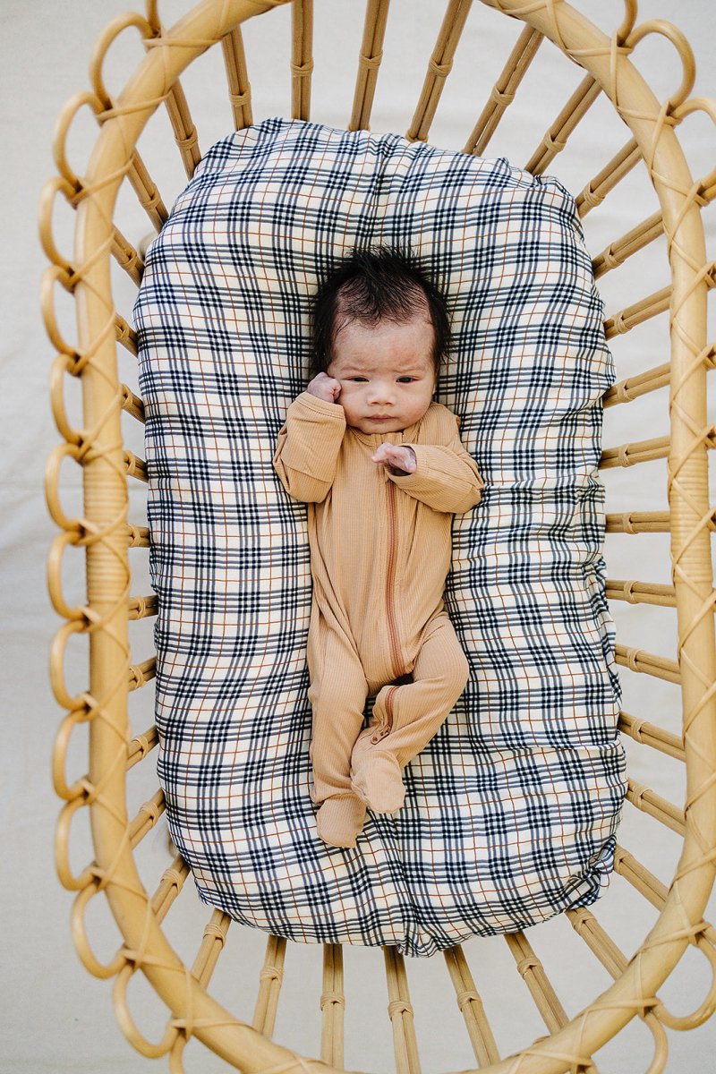 Latte Ribbed Bamboo Zipper - LITTLE RAD THINGS